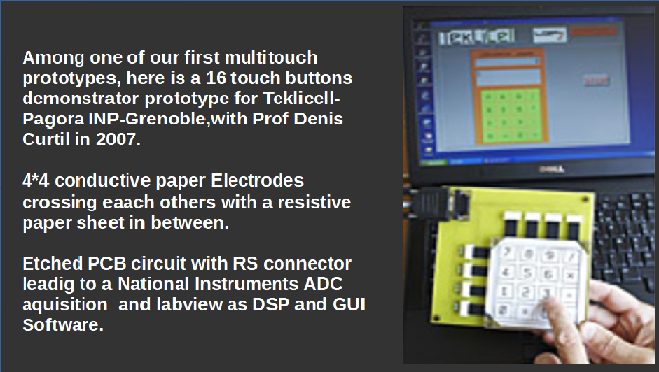 PLK Multitouch Arrau with Prof D. Curtial for Teklicel 2004